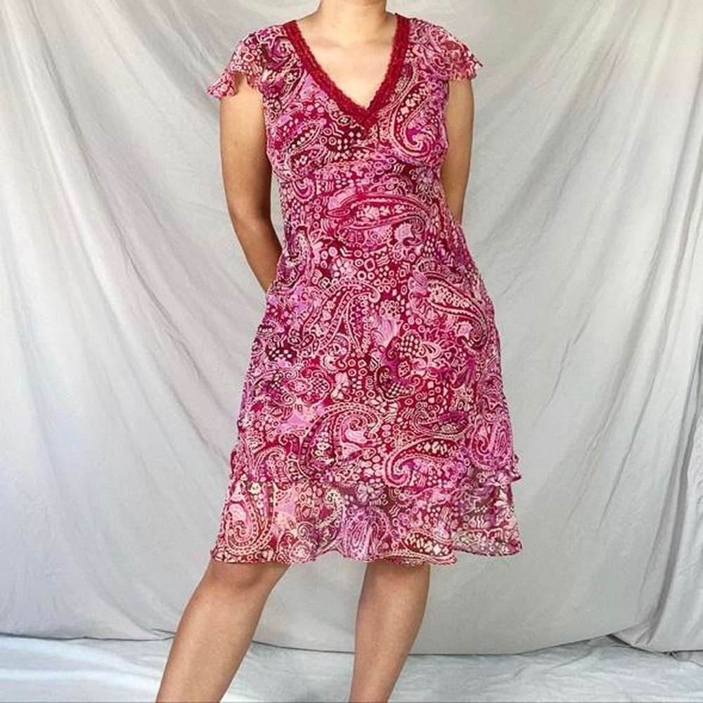Y2K reddish pink babydoll dress💖🌸